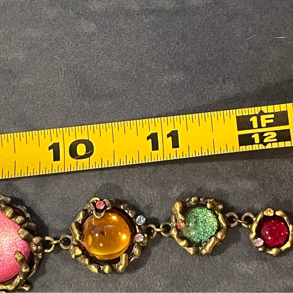 Victorian-Inspired Red and Pink Y-Shaped Necklace - Picture 7 of 7